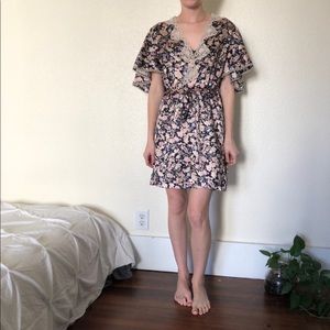 Vintage silky floral robe